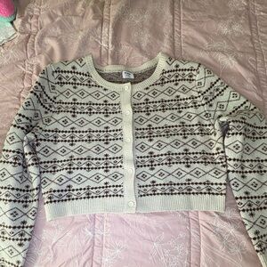 Cotton On Cream and Brown Patterned Cardigan